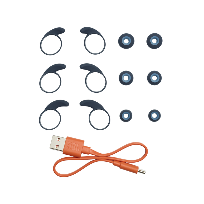 JBL Reflect Mini NC - Blue - Waterproof true wireless Noise Cancelling sport earbuds - Detailshot 5 image number null